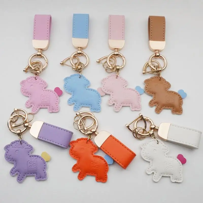 2027 Year Of The Sheep PU Leather Goat Bag Hanging Pendant Cute Design For Decorating Handbags Backpacks Keyring Charm Gift
