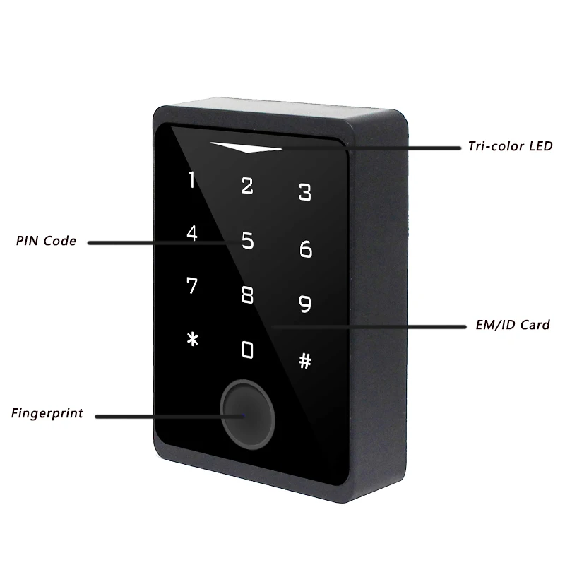 Tuya wifi Standalone Door 125KHz EM Card RFID & Biometric fingerprint Access Control Systems Products with Touch Keypad