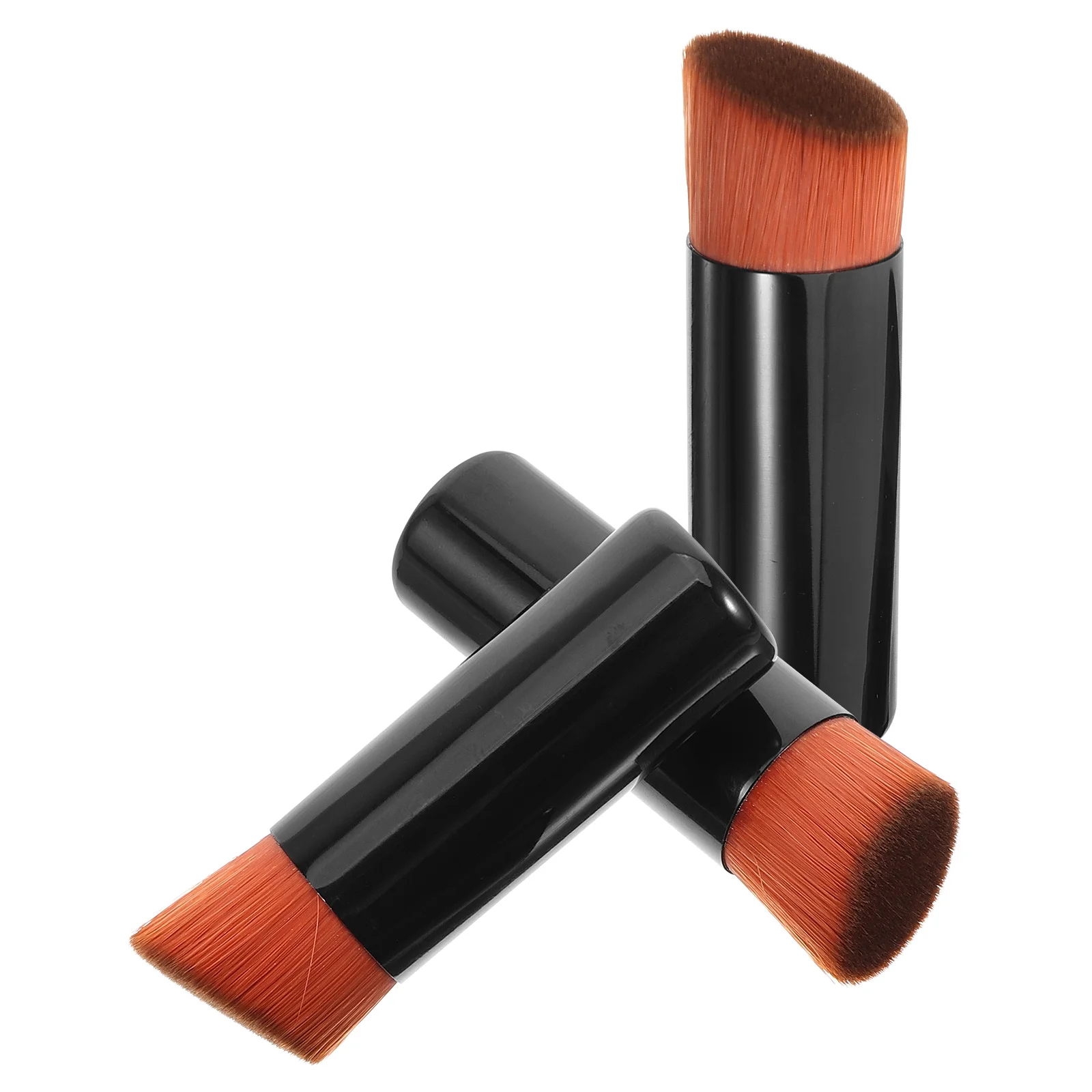 Set di pennelli per trucco da 3 pezzi Pennello per fondotinta in polvere Setole morbide Pennelli per sfumare da viaggio portatili Fard per il trucco
