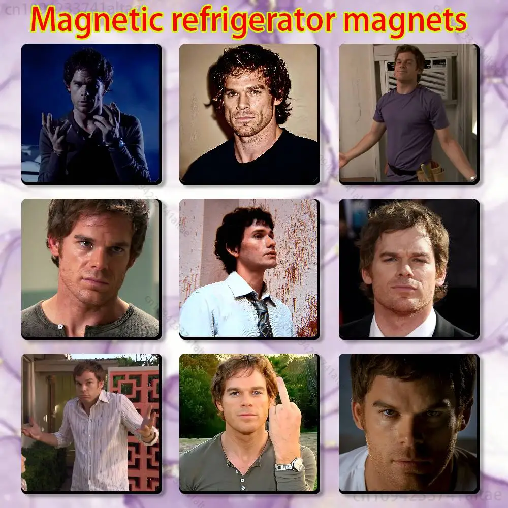 

Movie D-Dexter Morgan Fridge Magnet Square Stickers Personalize Home Decor Souvenirs Gift