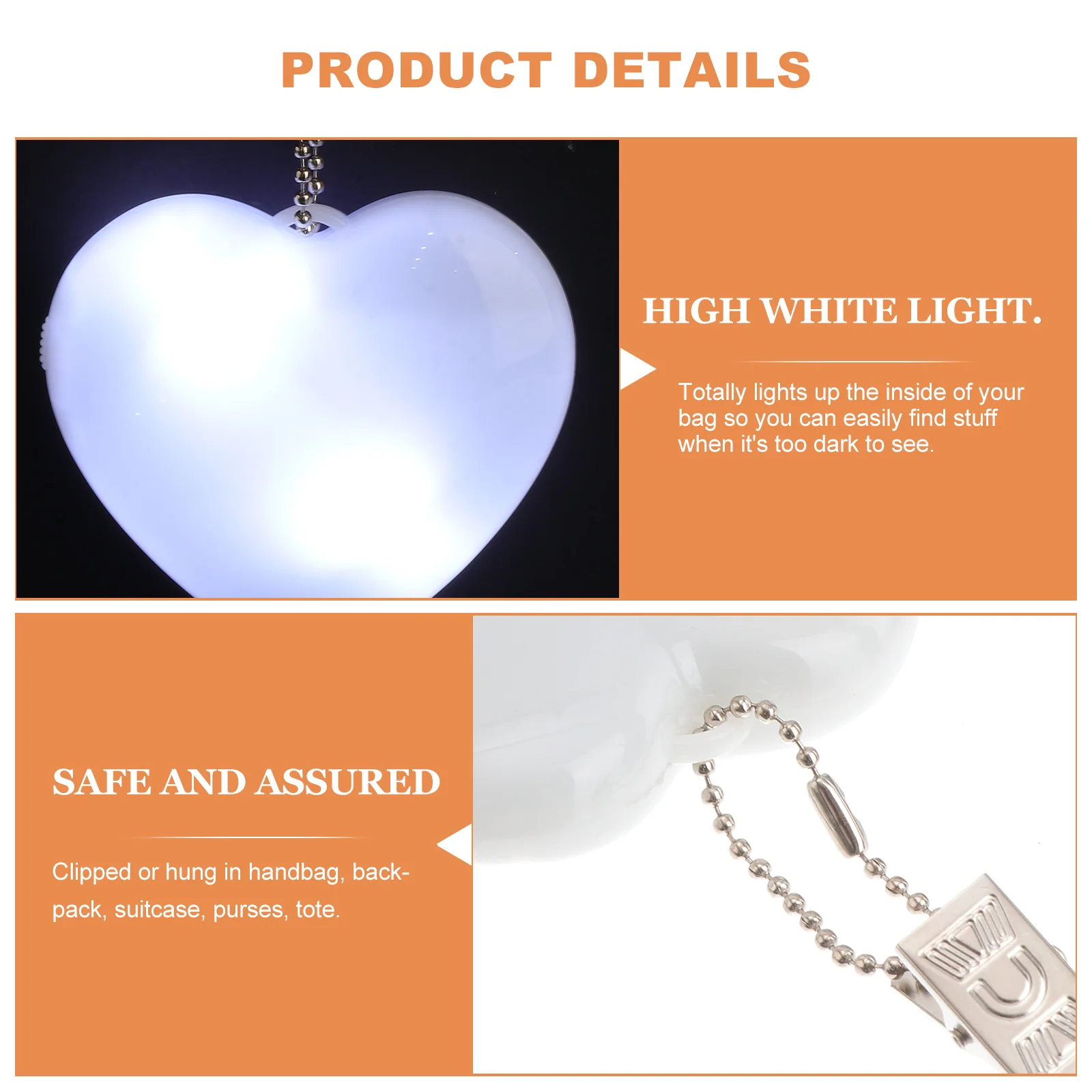 LED Automatic Sensor Purse Light Touch Activated Handbag Lamp Night Light Gifts for Women backpack light