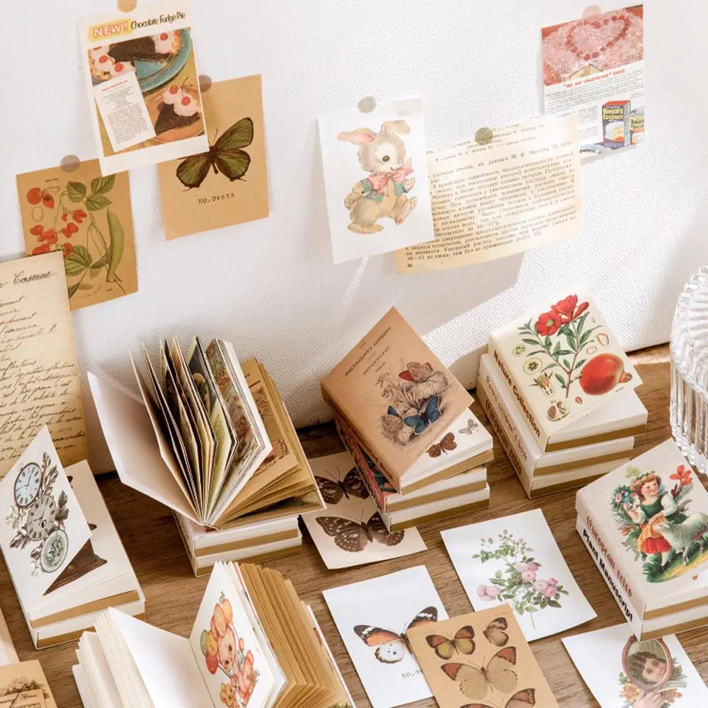 장식 문학 복고풍 편지지 스티커 시간 쇼 시리즈 스크랩북 스티커 저널 스티커 메모 패드 스티커 메모