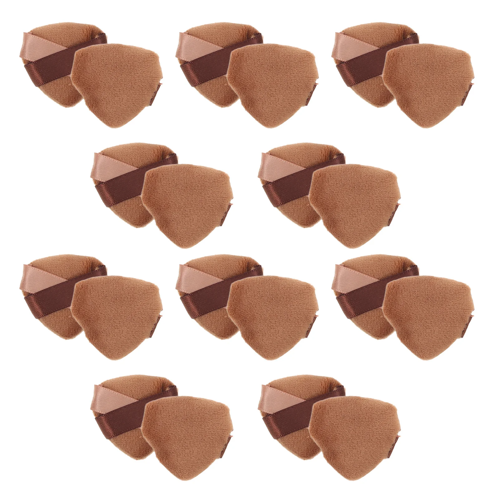 

20Pcs Compact Triangular Powder Puff Non-Slip Grip Velour Face Body Applicator Smooth Application Beauty Tool Face Powder Puff