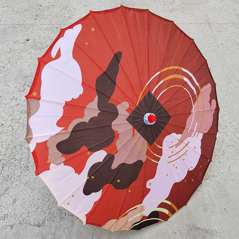 Ensemble Stars Akatsuki Hasumi Keito/ Kiryu Kuro/ Kanzaki Souma Cosplay Oil Paper Umbrella Silk Dance Decorative Wooden Umbrella