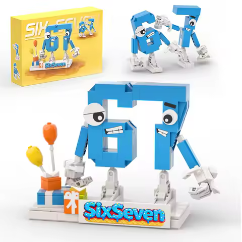 Italian Brainrot six seven 67 MemeThemed Action Figures Building Block，Character Bricks for Kids Xmas Idea Gift