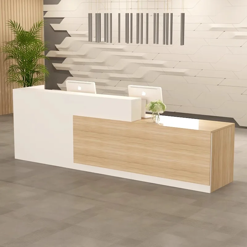 Consul Lighting Reception Desk Office Banco Restaurant Modern Reception Desk Stainless Empfangstheke Hotel Reception Accessories