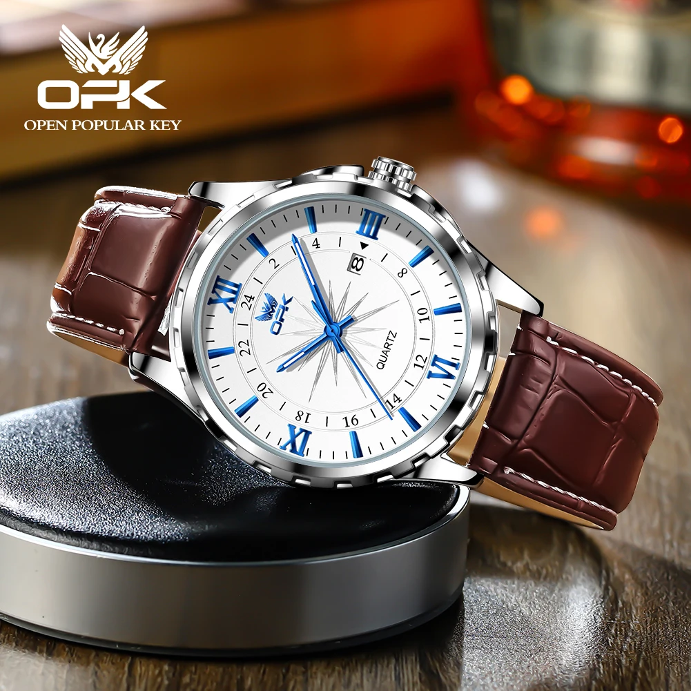 Часы OPK 6003 для мужчин, кожа – обзор и цена Leather Watch Band Men