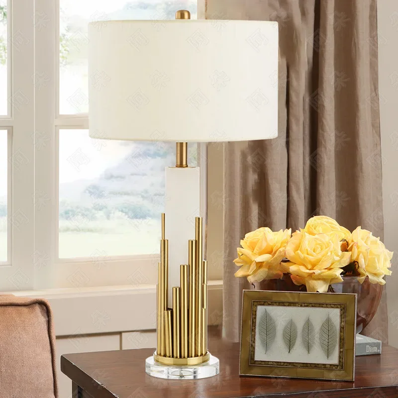 Modern simple metal living room decorative table lamp personalized hotel warm bedroom