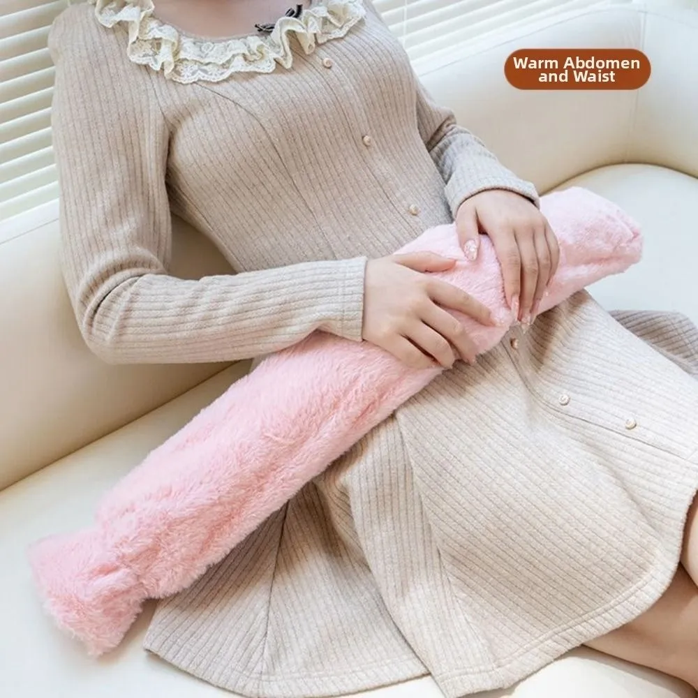 

Soft Extra Long Hot Water Bottle Leak-proof Anti-scalding Warm Water Bag 2.3L Keep Warm Water-filled Waist Warmer Waist
