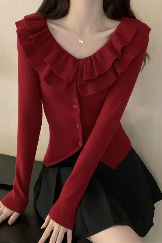 

Свитера Джемперы Кардиганы Женский трикотаж Готический викторианский с высоким воротом Средней длины Вечеринка в ночном клубе Темная субкультура Таинственный повседневный стиль