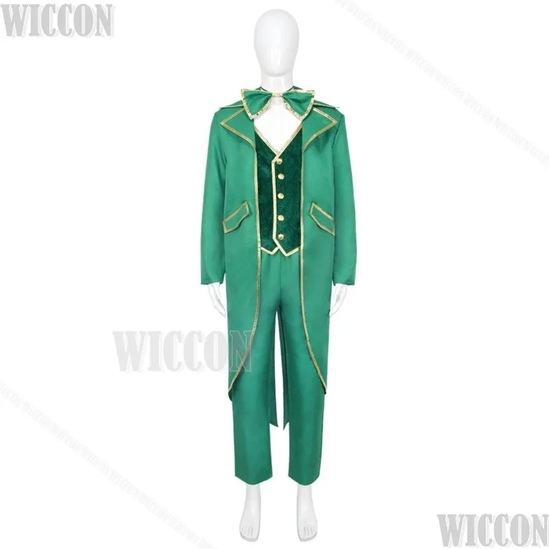 Disfraz de hada navideña, abrigo gótico Retro SteampunkTail con sombrero de duende, pajarita, uniforme de Cosplay para hombre, juego de rol personalizado de Halloween