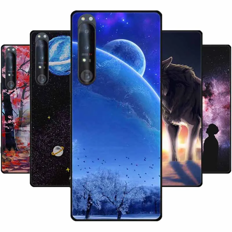 Cool Silicone Cover for Sony Xperia 1 V Case Printed Fashion Soft Back Cover for Sony Xperia 1V Case Protective Cartoon Shells