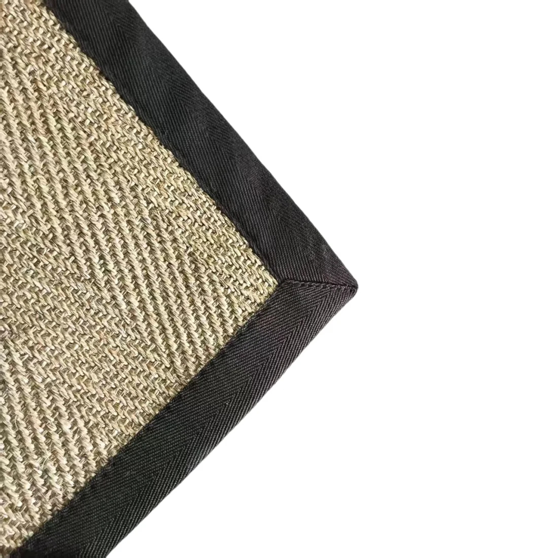 

Nordic Modern Minimalist Handmade Sisal Carpet Light Beige Fishbone Pattern Edge Lifting for Home Living Room Coffee Table Study