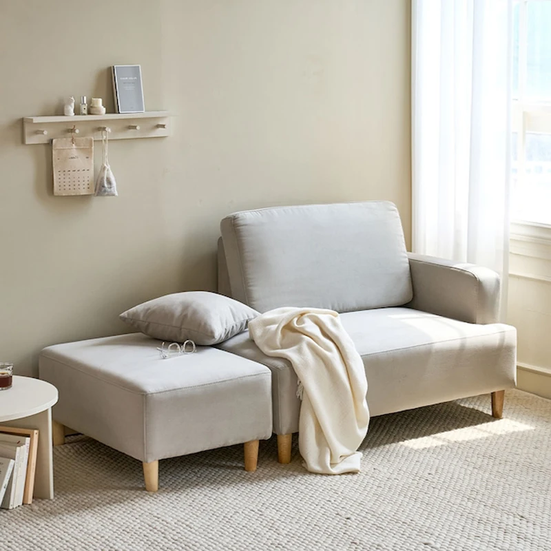 

Nordic Japanese-style double sofa small apartment three-person living room removable and washable apartment combination lazy bed