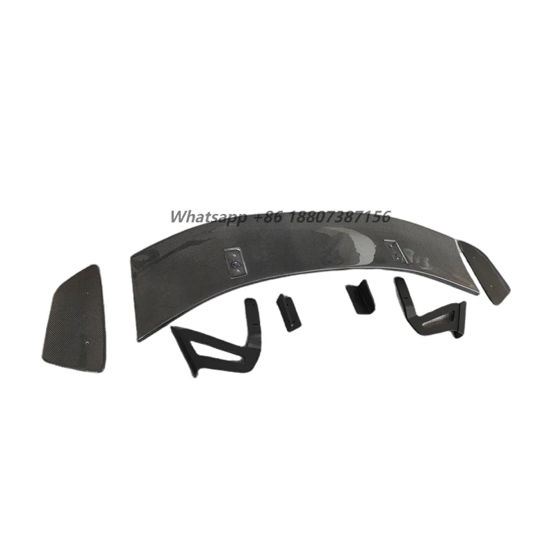 2016+ New Design GT-4 Style Real Carbon Fiber Car Rear Tail Spoiler for  Boxster 718 Universal Rear Trunk Spoiler Wing