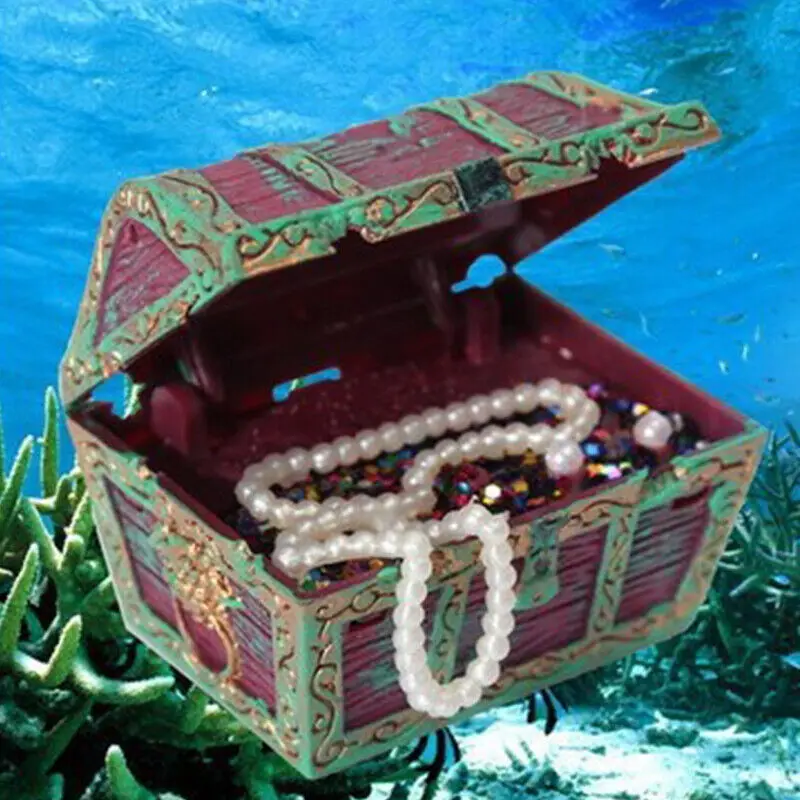 

Treasure Chest Shaped Aquarium Air Action Ornament Fish Tank Aquascaping Decor Aquarium Fish Tank Aquascape Treasure Box New