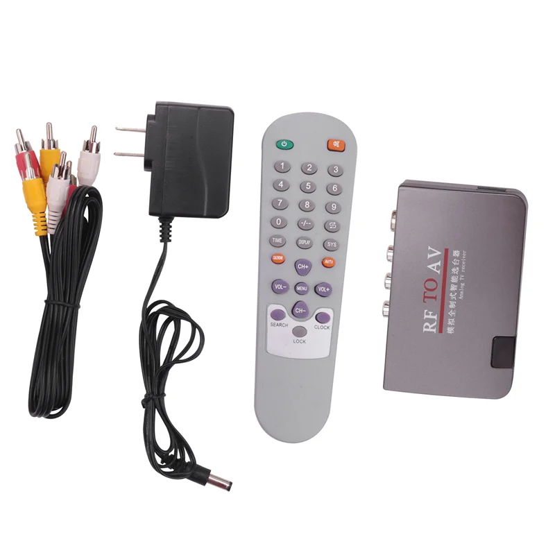 RISE RF to AV Converter,Channel Selector,Booster,Cable TV to Projection TV,Video Port Supports Full System AC110-240V US Plug