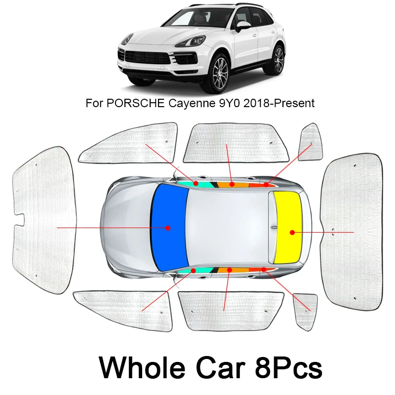 

Автомобильные солнцезащитные козырьки, защита от ультрафиолета, занавеска на боковое окно, солнцезащитный козырек, аксессуар для лобового стекла для Posche Cayenne 92A 9Y0 2011-2025