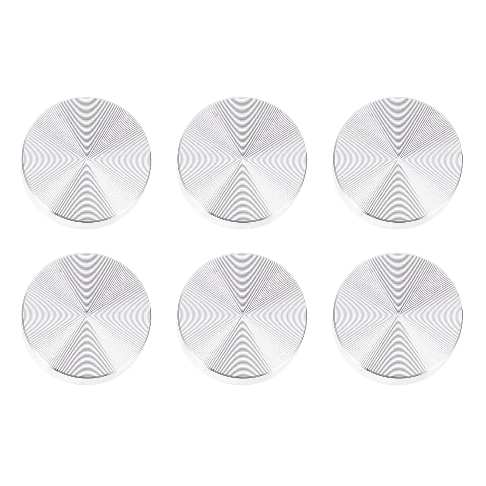 6Pcs 30Mm Silver Aluminum Discs Glass Table Tops Adapter Thick Round Aluminum Circle Disc Corrosion Resistant Rust Free for Home