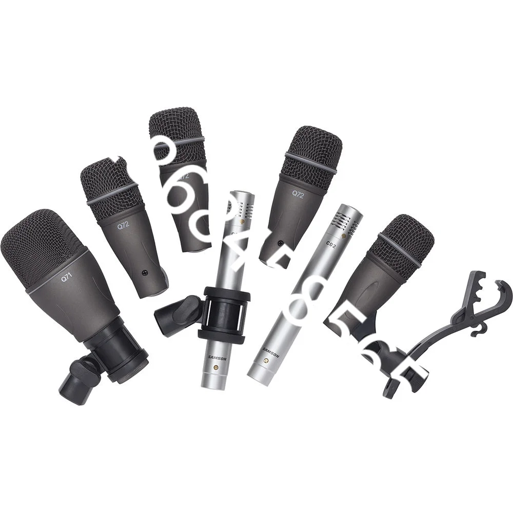 

DK707 7-Piece Drum Mic Microphone Kit Full-range instrument recording condenser mic include Q71 Q72 C02 Mic for drummers