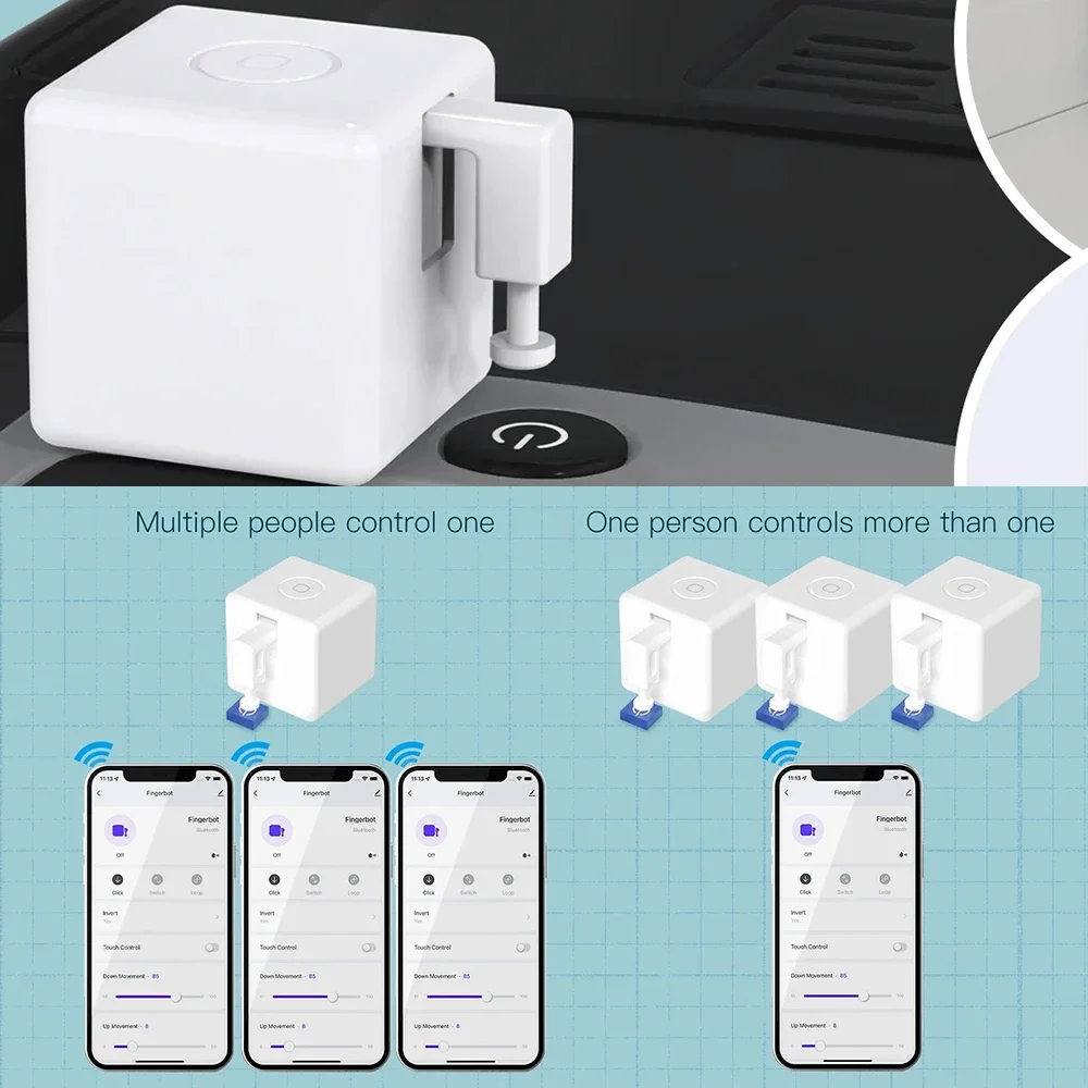 Inteligente zigbee fingerbot interruptor automático sem fio botão empurrador dedo tuya vida inteligente app controle de voz com alexa google casa