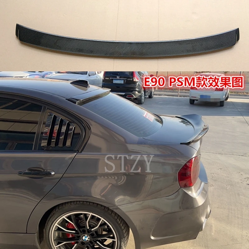 For 2005-2012 BMW 3 Series E90 318i 320i Car Rear Window Roof Spoiler Wings Bodykit Black Carbon Tuning Accessories