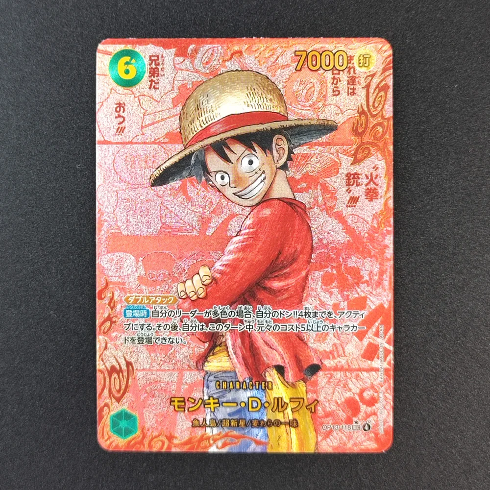 การ์ดอนิเมะ DIY OPCG ONE PIECE CARD OP13 RED MANGA เอซ ซาโบ ลูฟี่ คอมิก ซูเปอร์พาราลล์ ฉบับญี่ปุ่น คอลเลคชั่นปี 2025