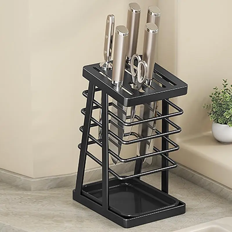 Kitchen Cutter Storage Carbon Steel Multifunctional Rack Cutter Storage Rack For Hygiene Daily Home Routine Kitchen Preparation