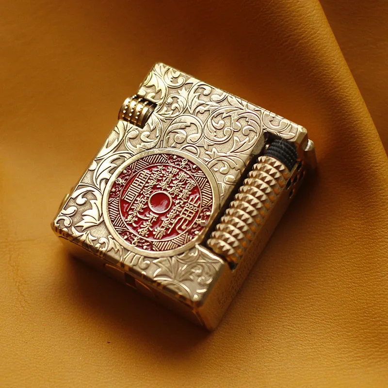 

2025 New Retro Brass Lucky Dallas Sky Brass Lighter Tang R15 Creative Men's Cigarette Accessories Igniter Gift Wholesale torch