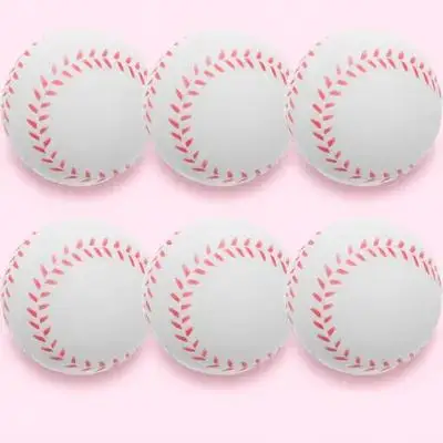 6Pcs Colored PU Practice Baseballs Soft Training Baseball Balls for Sports Training Baseballs Soft Softballs for Practice