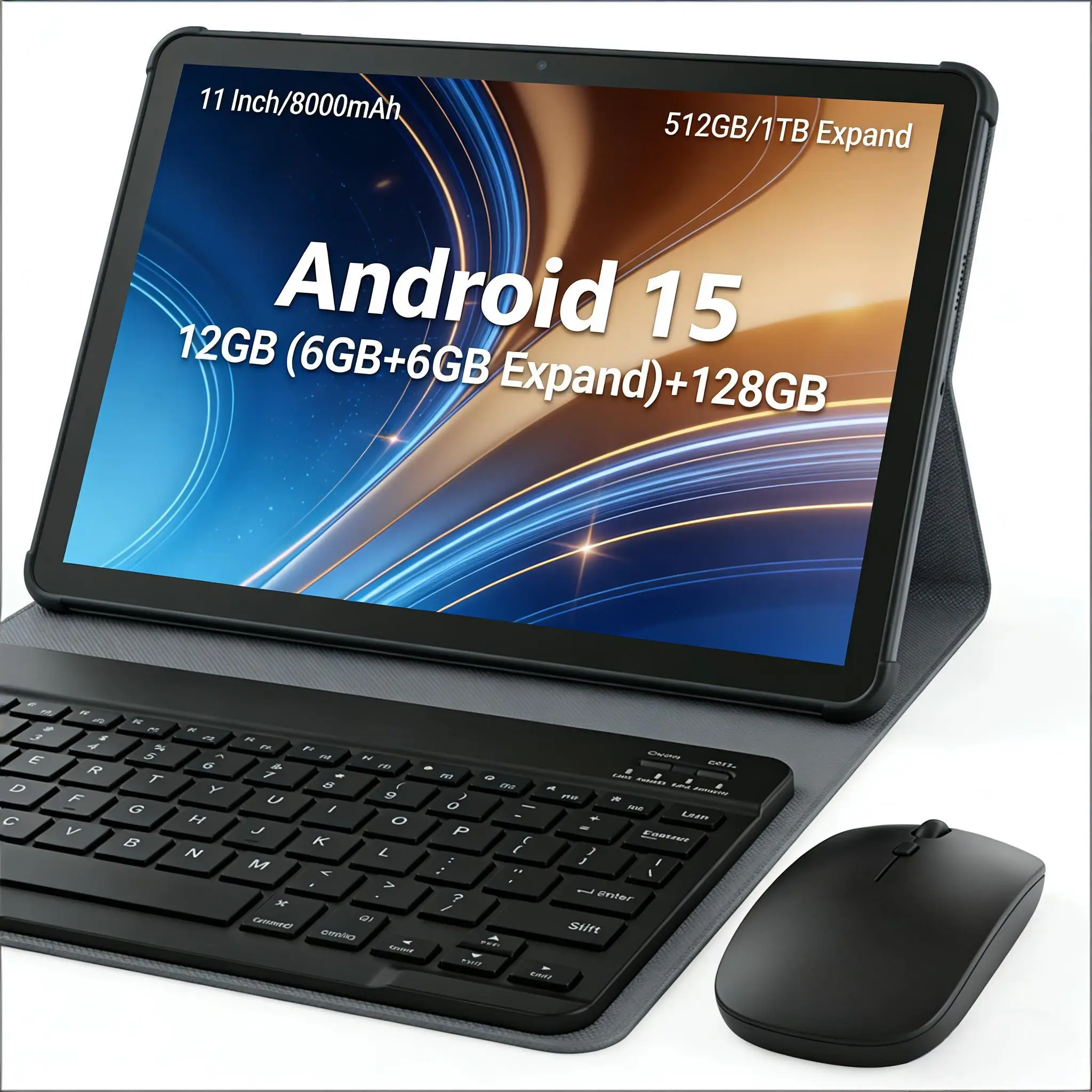 ANRY 11 Inch Android 15 Tablet Unisoc T606 Octa Core 12GB RAM 128GB 1TB Expand 8000mAh Fast Charge WiFi 6 Dual Band Tablet PC