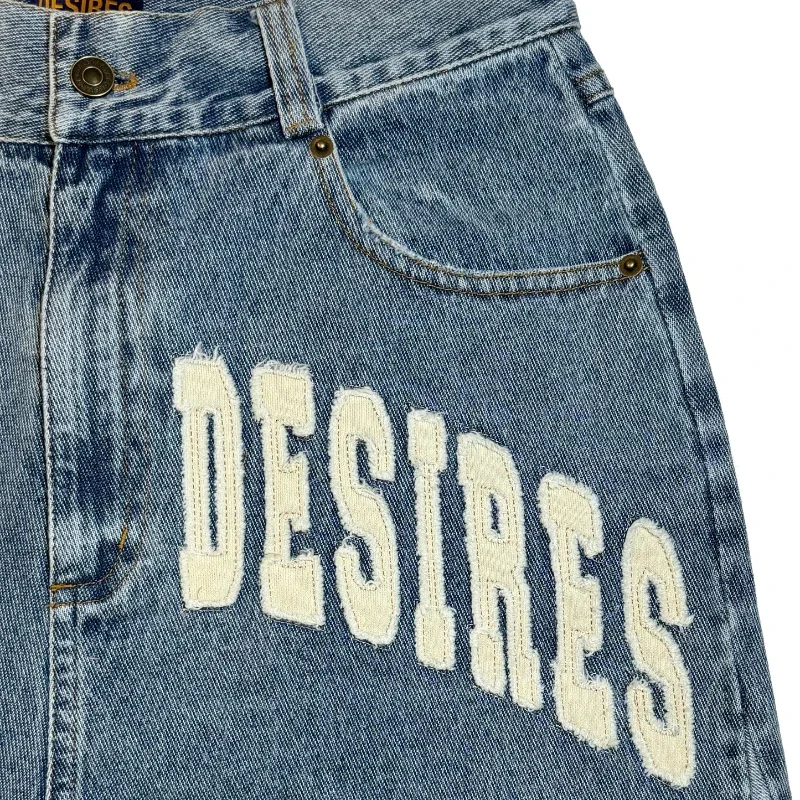 Y2K Retro Denim Shorts Washed Tassel Alphabet Embroidery Pattern Jorts Men Harajuku Hip Hop Trend Versatile Unisex Baggy Shorts