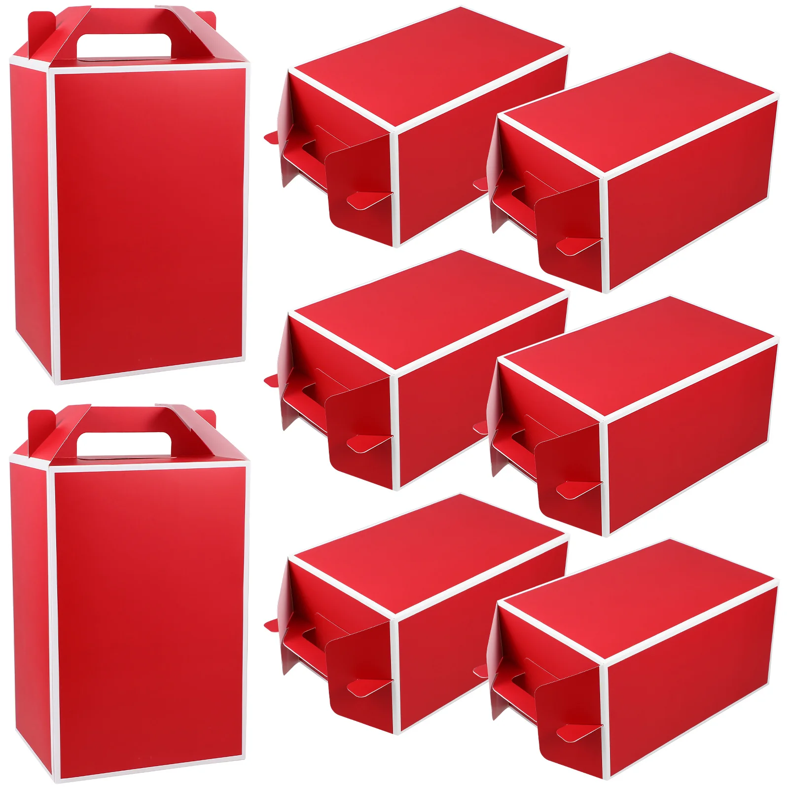 

10pcs Gift Packaging Boxes With Clear Window For Candy Flower Arrangements Wedding Birthday Christmas Gift Box With Handle Empty