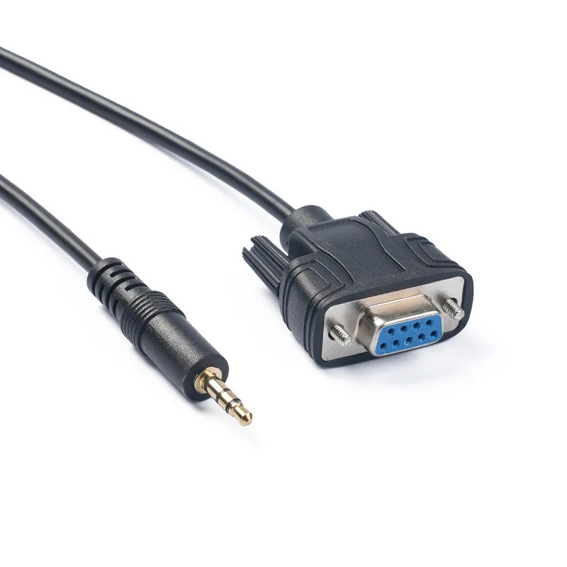B9 RS232 Female to 3.5mm Stereo Audio Cable DB9 to 3.5 Jack Walkie Talkie Serial Audio Connection Cord 1.8M Black