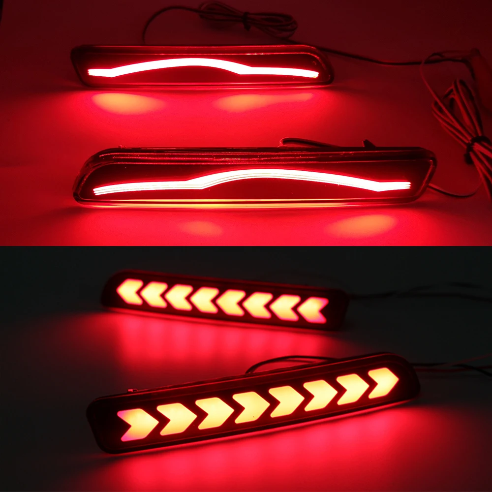 Nice 1 Pair LED reflector For Suzuki Ertiga Ciaz Vitara S-Cross SX4 Splash Car Brake Lights rear bumper lamp brake tail lamp