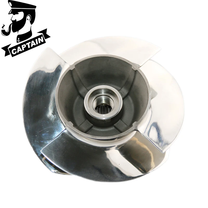 Captain propeller 150mm 4 Blades Polished 267000919 Fit Seadoo Jet Ski Impeller BRP GTI 90 / GTS 90 2017- 2022