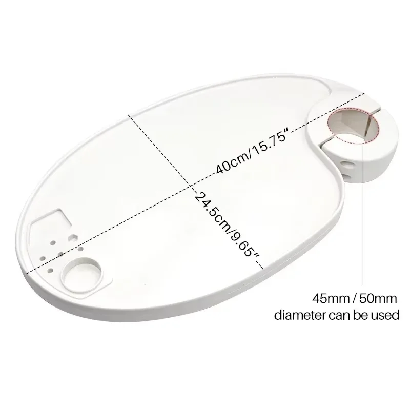 Lab Adjustable 45/50mm Lab Scaler Tray Rotatable Bracket 12kg Load White Plastic for Chair Unit Best Tool..