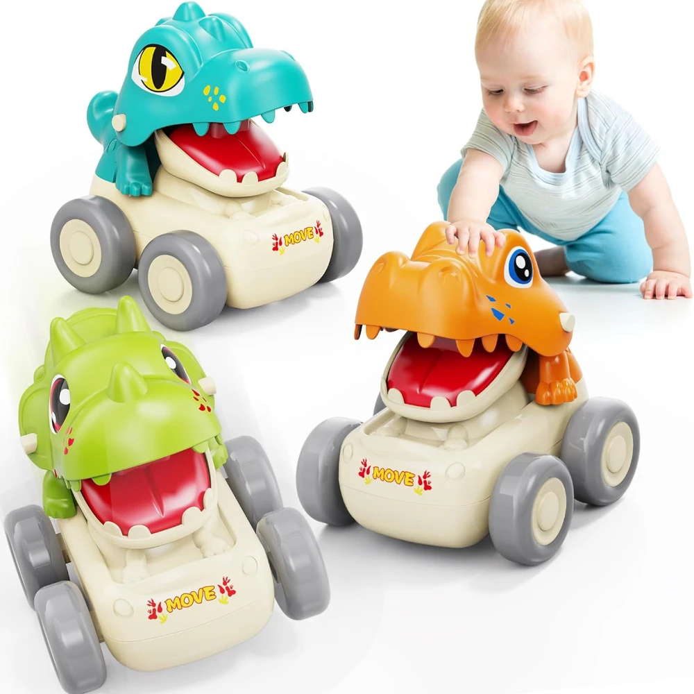 

Baby Dinosaur Car Toys for 1-3 Year Old Boy Girl Birthday Gift, Animal Push Cars for Toddlers Dinosaur Toys,Outdoor Trucks Toys