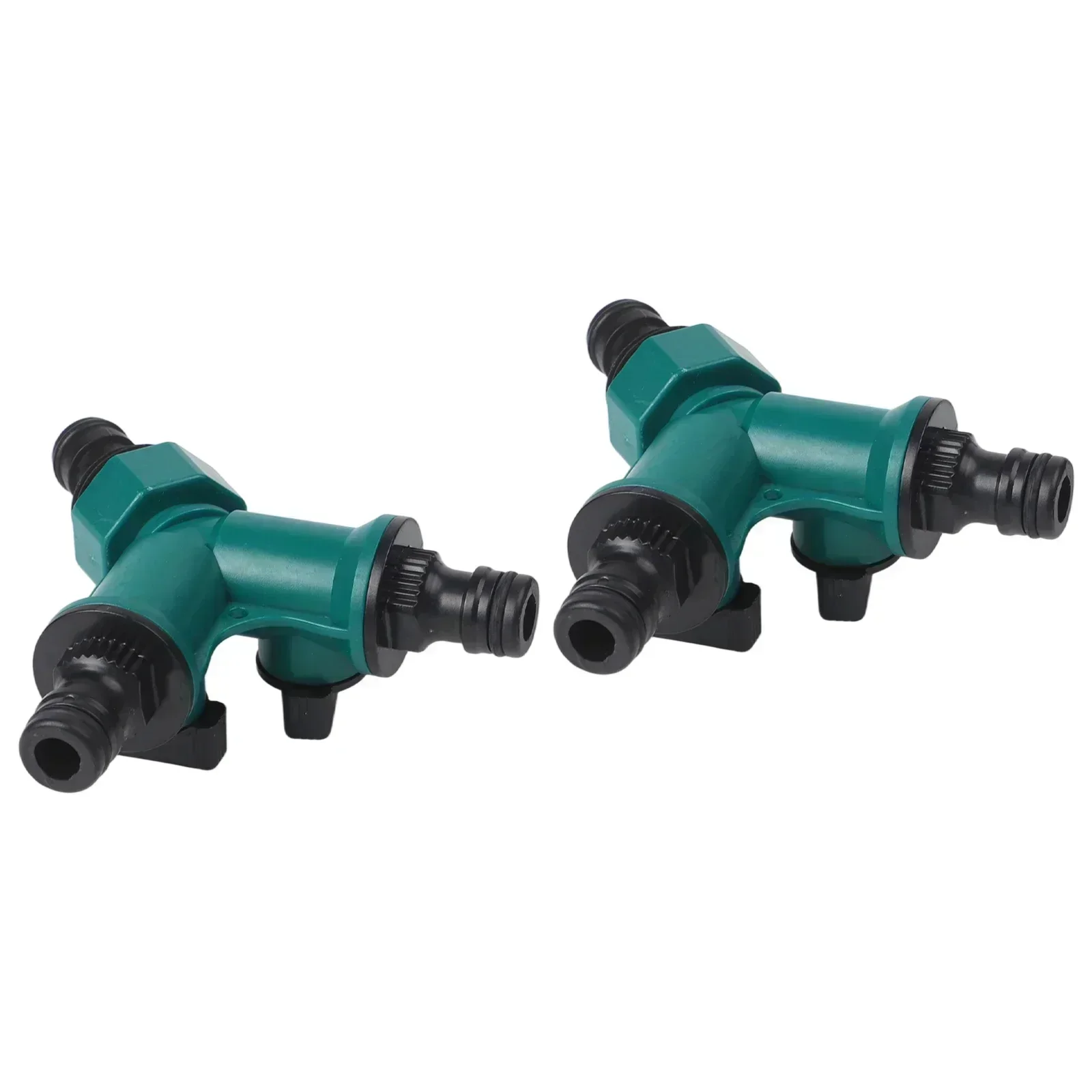 

Dual Hose Connector 2 Way Distributor Valve Garden Watering Adapter For Standard Hoses Convenient Shut-off Feature