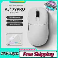 Ajazz AJ179 Apex Wireless Mouse PAW3950 Three Mode FPS 8K Gaming Mouse With Charging Base Lightweight PC Gaming Accessories Gift