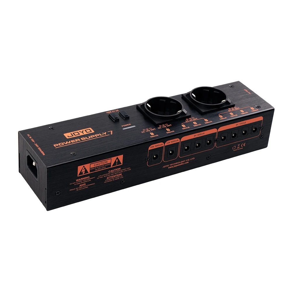 JP-07 Guitar Pedal Power Supply 9V/12V/18V AC Adapter 9 Isolated DC Outputs USB Outputs 1200W Effect Pedal Power Supply