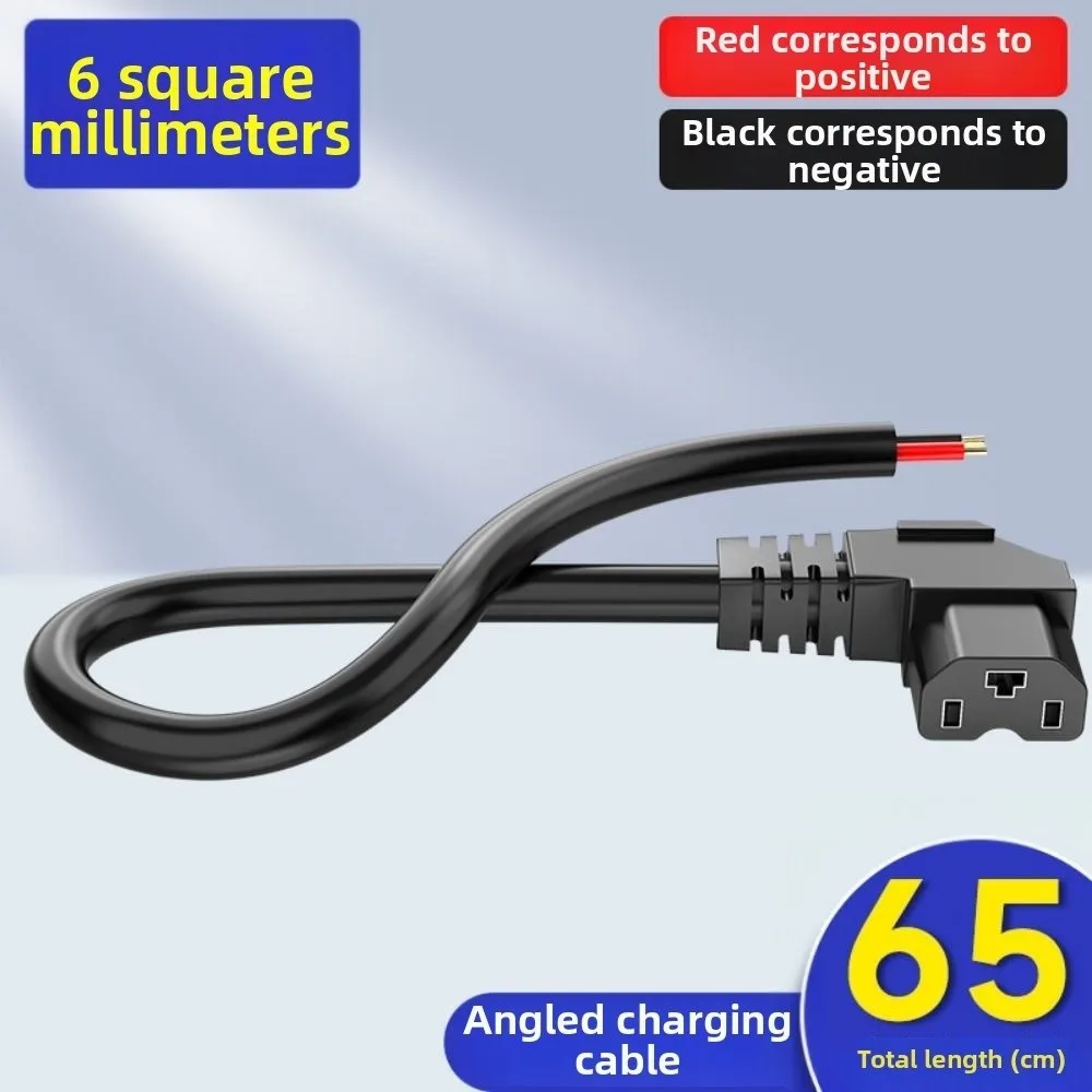 20/45/65cm Electric Vehicle Charging Socket Black 36V Lithium Battery Interface Power Cord