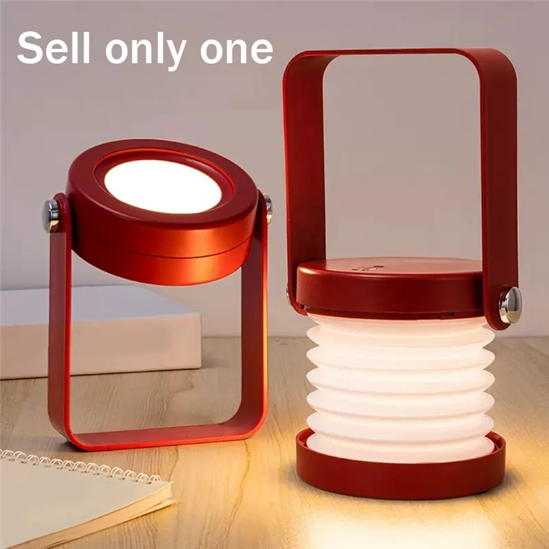 Luz LED nocturna táctil plegable, luz nocturna LED de lectura regulable, recargable por USB para niños, regalo, mesita de noche y dormitorio