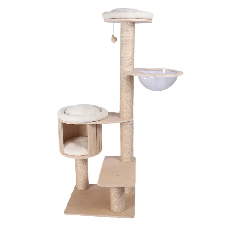 High Quality Safe Stable Large Solid Wood Cat Climbing Frame Cat Tree