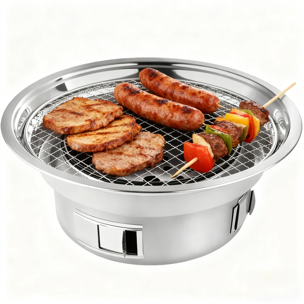 

KOSUN Barbecue Stove Smokeless Charcoal BBQ Grill Nonstick Barbecue Machine Stainless Steel Thick Portable Outdoor Oicnic Stove