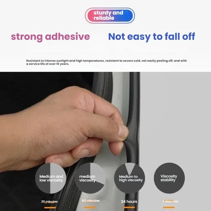 Car Door Seal Strip Rubber Noise Insulation Dustproof Seal Strip Not easy to Fall off For Mitsubishi Outlander Car Accessories view 4