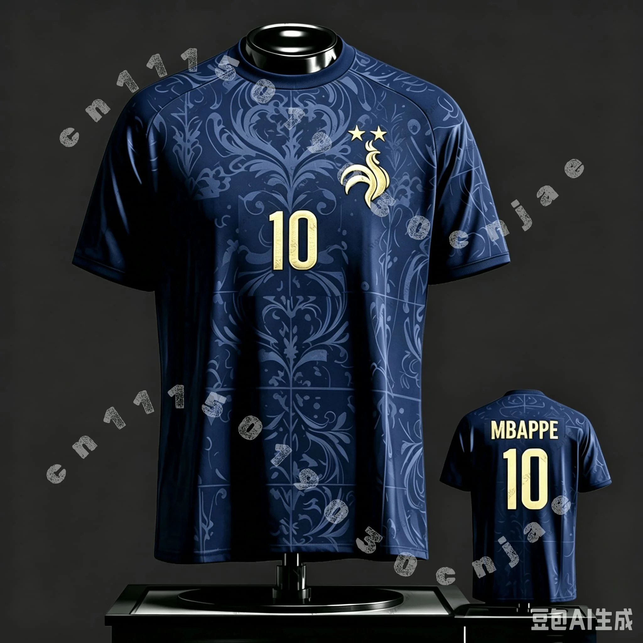 2026 Frankreich Fan-Edition Trikot_T-Shirt_ Mbappé # 10, Dembélé # 7 — Sport-T-Shirt für Kinder, Erwachsene, Männer, Frauen, Sport- und Freizeitoberteile – Detail 1