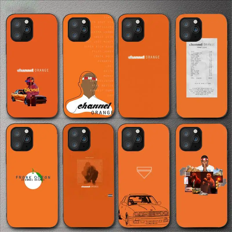 F-Frank Channel Orange Ocean Phone Case For iPhone 11 12 Mini 13 14 Pro XS  Max X 8 7 6s Plus 5 SE XR Shell - AliExpress 202192403