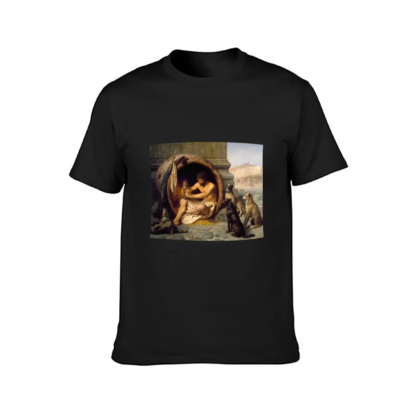 Diogenes the Cynical Philosopher and his dogs T-Shirt Aesthetic clothing anime quick drying anime clothes mens workout shirts