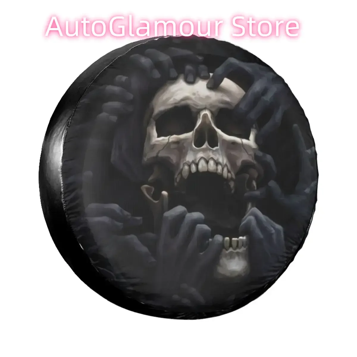 

Чехол для запасного колеса с черепами и глазами, всепогодные пыленепроницаемые чехлы на колеса для Хэллоуина для Mitsubishi Pajero 14 дюймов, 15 дюймов, 16 дюймов, 17 дюймов